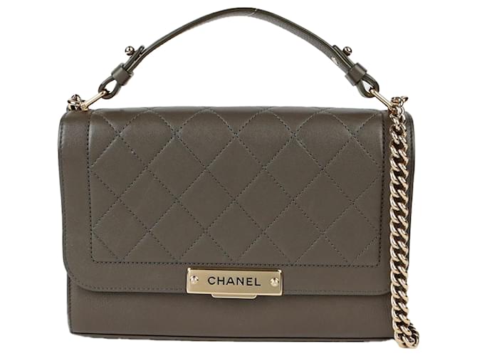 Chanel Borsa Tote a Spalla Label Click Medium Grigio - vista 2