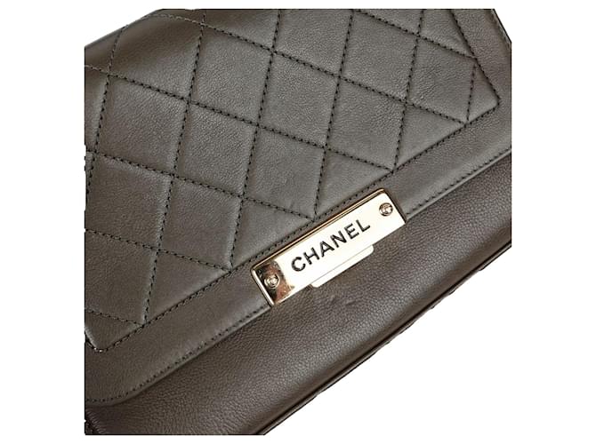 Chanel Borsa Tote a Spalla Label Click Medium Grigio - vista 4
