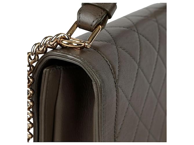 Chanel Borsa Tote a Spalla Label Click Medium Grigio - vista 7