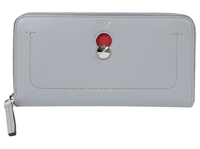 Fendi Portafoglio Lungo Blu - vista 2