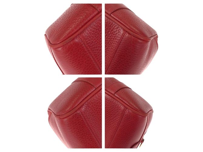 Gucci Vintage Leather Interlocking Handtasche Rot - Ansicht 3