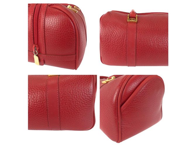 Gucci Vintage Leather Interlocking Handtasche Rot - Ansicht 5