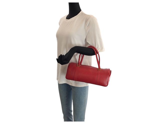 Gucci Vintage Leather Interlocking Handtasche Rot - Ansicht 7