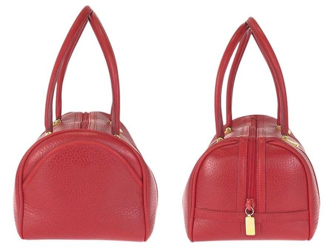 Gucci Vintage Leather Interlocking Handtasche Rot - Ansicht 8