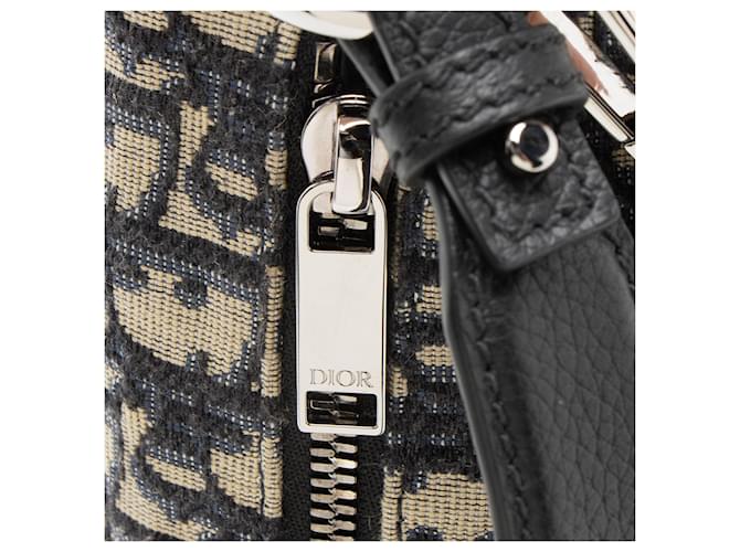Mini borsa a tracolla Dior Oblique Marrone Beige - vista 10