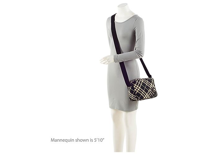 Borsa a tracolla Burberry Essential Check Marrone Beige - vista 5