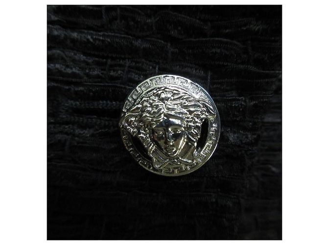 Chaqueta entallada de botonadura sencilla Versace Medusa Negro - vista 6