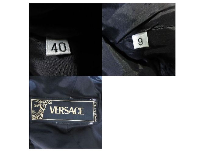 Chaqueta entallada de botonadura sencilla Versace Medusa Negro - vista 8
