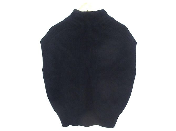 Autre Marque Maglia smanicata in maglia a coste 9G Drawer Blu Blu navy - vista 2