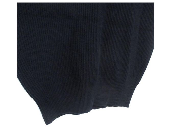 Autre Marque Maglia smanicata in maglia a coste 9G Drawer Blu Blu navy - vista 5