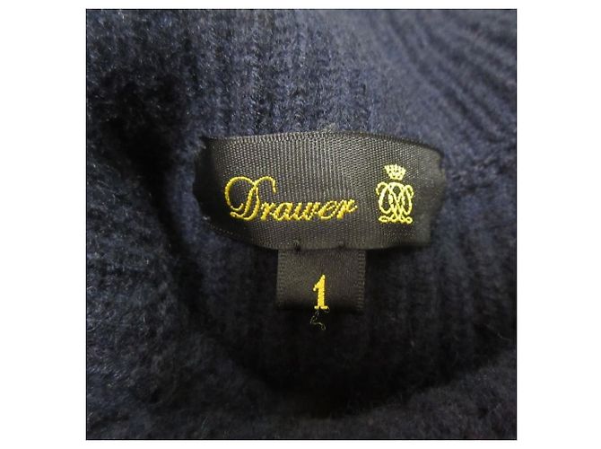 Autre Marque Maglia smanicata in maglia a coste 9G Drawer Blu Blu navy - vista 7