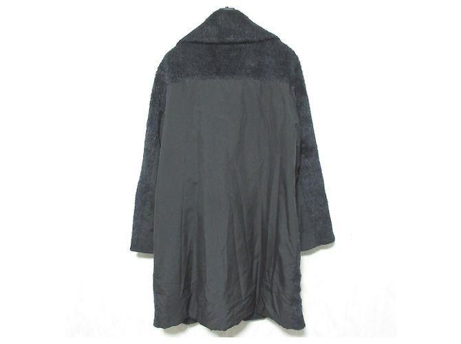 Autre Marque Abrigo de lana de alpaca ARTISAN Negro - vista 2