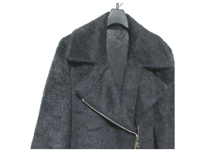 Autre Marque Abrigo de lana de alpaca ARTISAN Negro - vista 3