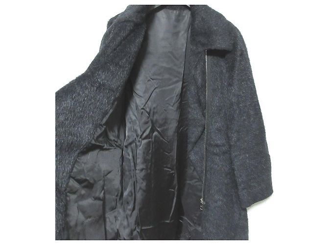 Autre Marque Abrigo de lana de alpaca ARTISAN Negro - vista 4