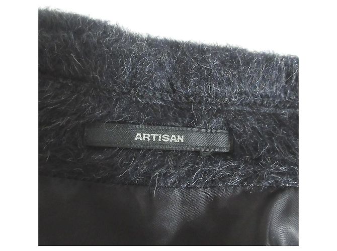Autre Marque Abrigo de lana de alpaca ARTISAN Negro - vista 5