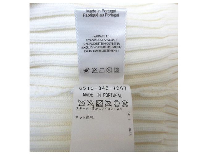 Autre Marque Maglione a collo alto in maglia a coste con gioiello di perle Simone Rocha Bianco - vista 10