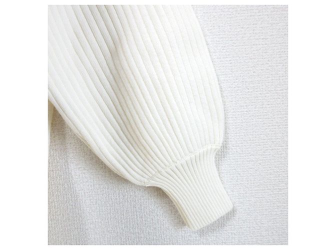 Autre Marque Maglione a collo alto in maglia a coste con gioiello di perle Simone Rocha Bianco - vista 5