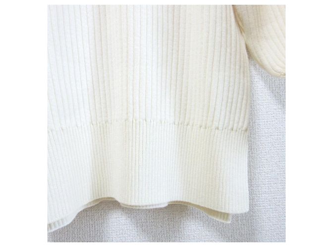 Autre Marque Maglione a collo alto in maglia a coste con gioiello di perle Simone Rocha Bianco - vista 6