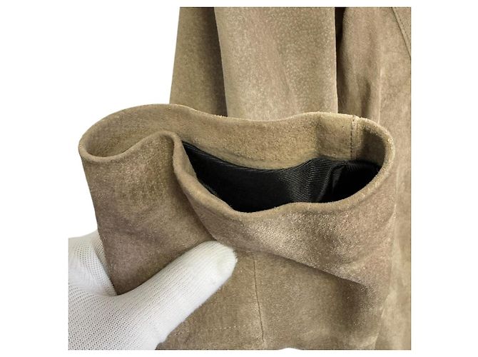 Autre Marque Chaqueta doble de ante especial agnes b. Beige - vista 6
