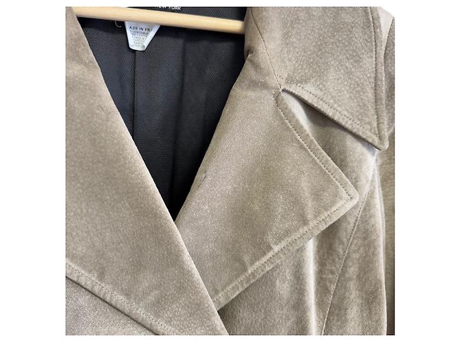 Autre Marque Chaqueta doble de ante especial agnes b. Beige - vista 7