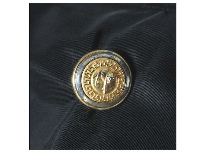 Giacca doppiopetto Versus Gianni Versace con collo boa e fodera trapuntata Nero - vista 5