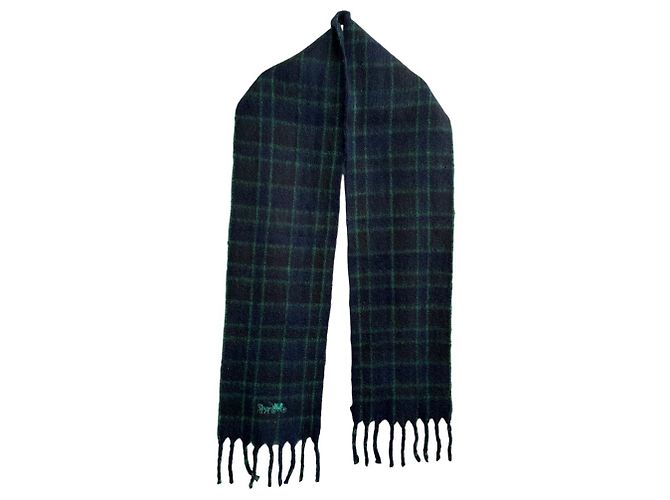 Sciarpa in lana a quadri Coach Classic Verde Blu navy - vista 2