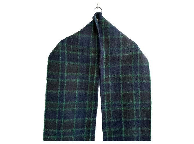 Sciarpa in lana a quadri Coach Classic Verde Blu navy - vista 3