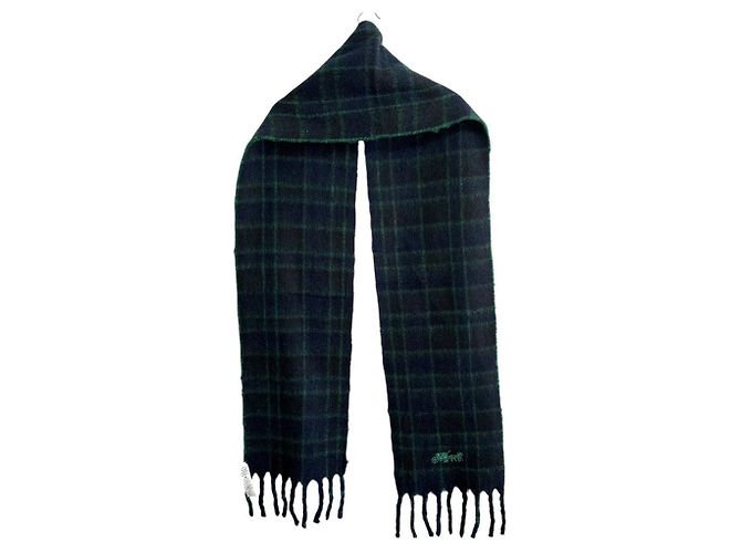 Sciarpa in lana a quadri Coach Classic Verde Blu navy - vista 6