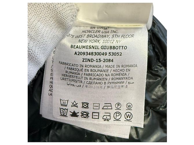 Chaleco largo de plumón Moncler BEAUMESNIL Verde - vista 14