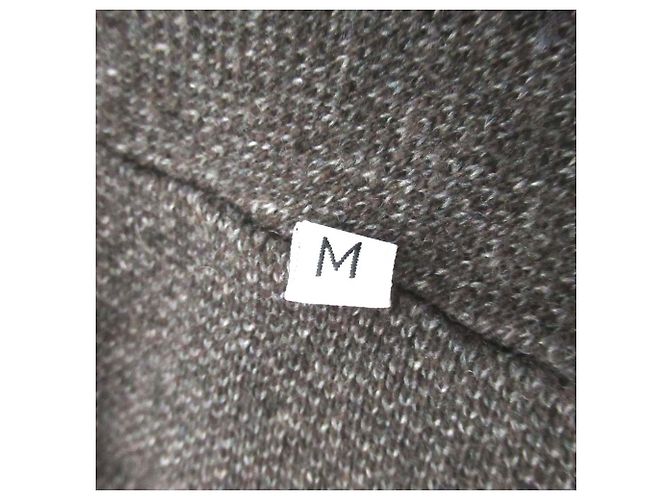 Autre Marque Abrigo de punto con shearling y cierre de botón a presión frontal Suprema Castaño - vista 6
