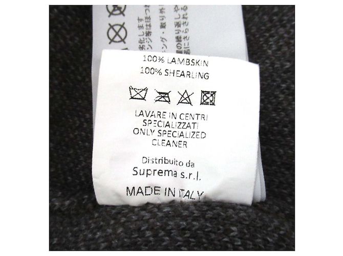 Autre Marque Abrigo de punto con shearling y cierre de botón a presión frontal Suprema Castaño - vista 8