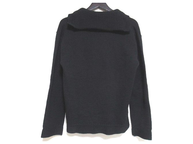 Autre Marque 45R 908 Gansey Wollstrickpullover Schwarz - Ansicht 2