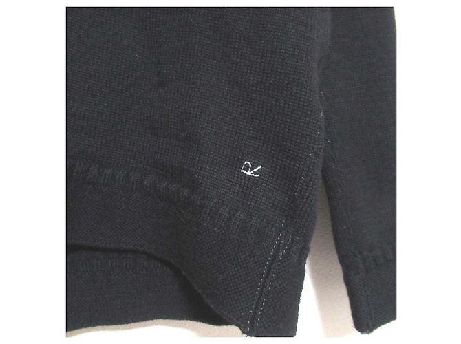 Autre Marque 45R 908 Gansey Wollstrickpullover Schwarz - Ansicht 4