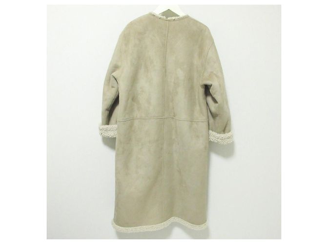Autre Marque Abrigo reversible de lana de oveja eco MACPHEE Beige - vista 2