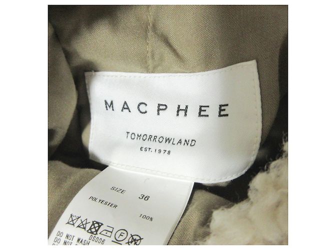Autre Marque Abrigo reversible de lana de oveja eco MACPHEE Beige - vista 3
