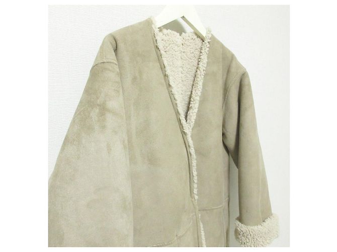 Autre Marque Abrigo reversible de lana de oveja eco MACPHEE Beige - vista 4