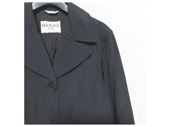 Autre Marque MAX&Co. trends tailored collar single middle Mantel Schwarz - Ansicht 3