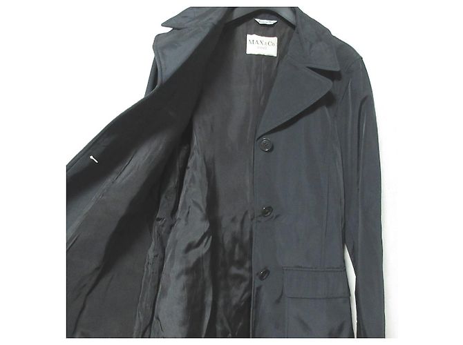 Autre Marque MAX&Co. trends tailored collar single middle Mantel Schwarz - Ansicht 5
