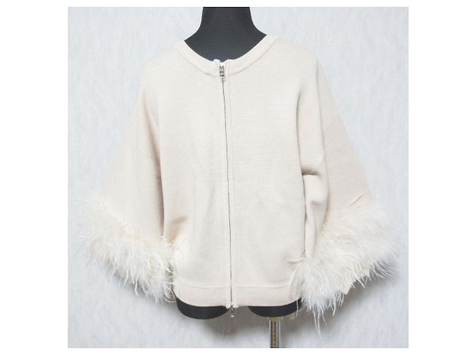 Autre Marque TORRAZZO DONNA Feather Fur Knit Beige - vista 2