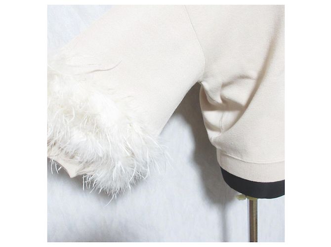 Autre Marque TORRAZZO DONNA Feather Fur Knit Beige - vista 4