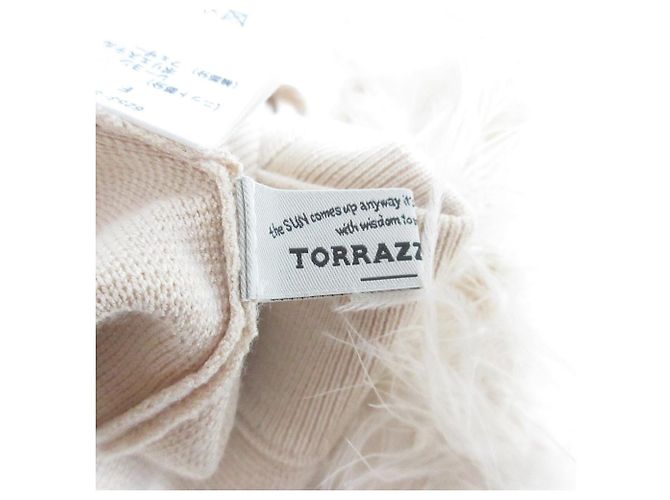 Autre Marque TORRAZZO DONNA Feather Fur Knit Beige - vista 5