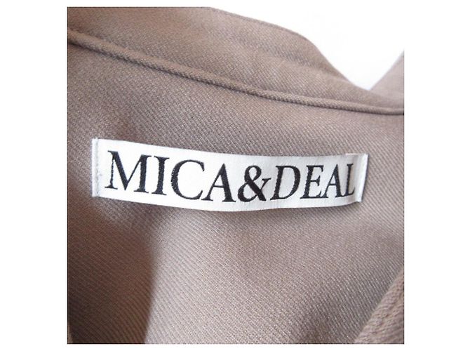 Autre Marque Vestido MICA&DEAL Skipper con cuello mao Castaño Bronce - vista 3