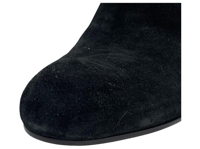 Autre Marque Pellico Wildleder-Short-Boots Schwarz - Ansicht 11