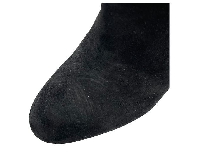 Autre Marque Pellico Wildleder-Short-Boots Schwarz - Ansicht 12