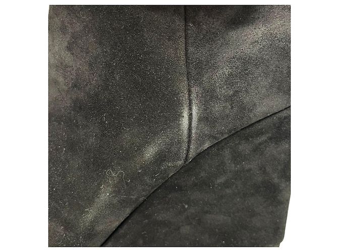 Autre Marque Pellico Wildleder-Short-Boots Schwarz - Ansicht 16