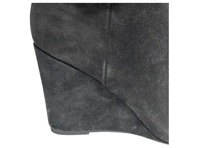Autre Marque Pellico Wildleder-Short-Boots Schwarz - Ansicht 17