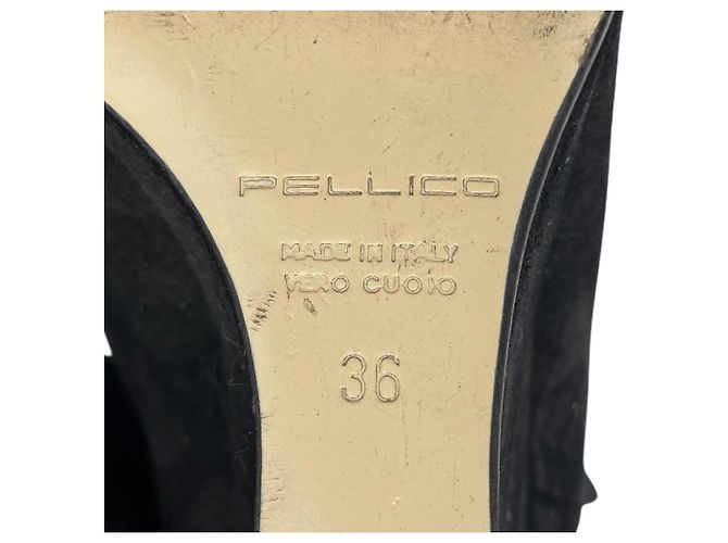 Autre Marque Pellico Wildleder-Short-Boots Schwarz - Ansicht 8