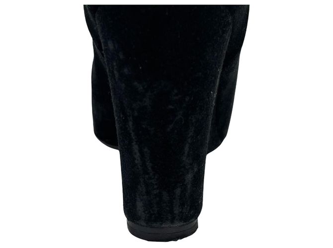 Autre Marque Pellico Wildleder-Short-Boots Schwarz - Ansicht 9