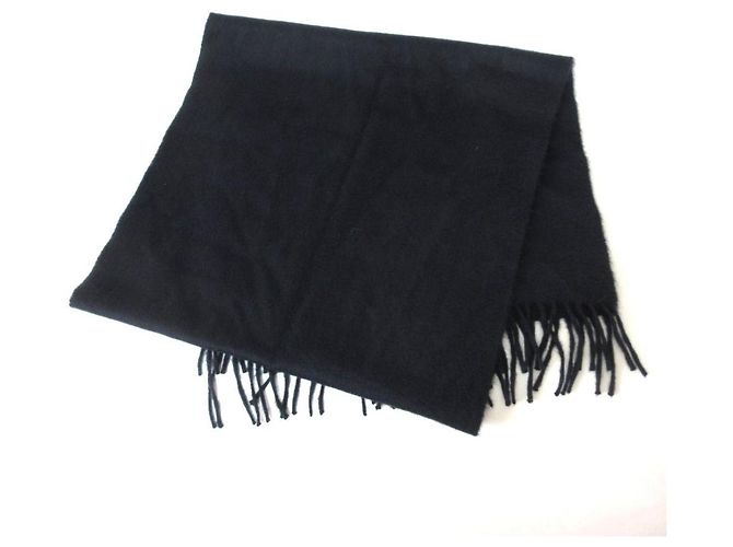 Hermès Sciarpa 100% cashmere con logo ricamato Hermes Blu Blu navy - vista 5
