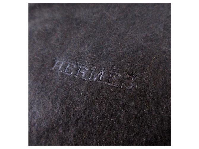Hermès Sciarpa 100% cashmere con logo ricamato Hermes Blu Blu navy - vista 8